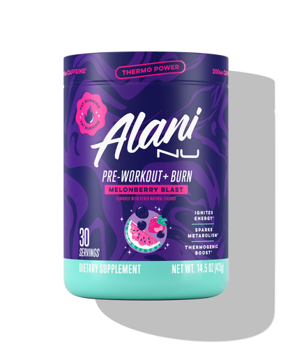 pre-workout+ burn - melonberry blast